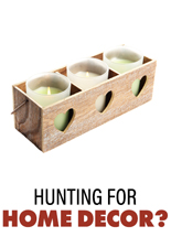 image of candles with title 'hunting for home decor?'